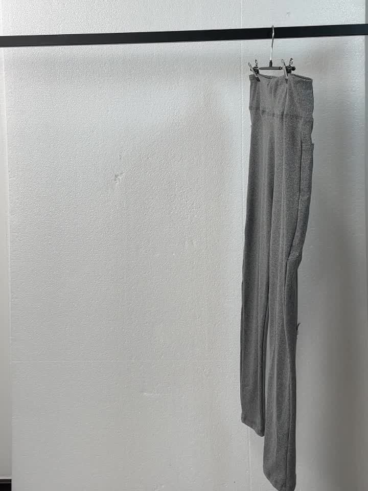 Women'S Plus Size High Waist Tummy Control Leggings with Side Pockets, 88% Polyester 12% Elastane, Knit Fabric, Stretchy Cropped Yoga Pants for Running & Fitness, All Season Solid Color Athletic Skinny Pants