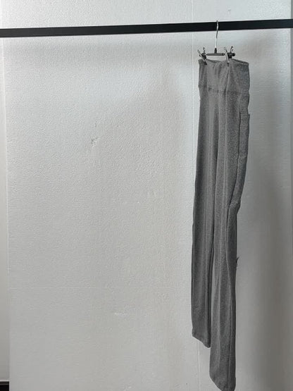 Women'S Plus Size High Waist Tummy Control Leggings with Side Pockets, 88% Polyester 12% Elastane, Knit Fabric, Stretchy Cropped Yoga Pants for Running & Fitness, All Season Solid Color Athletic Skinny Pants