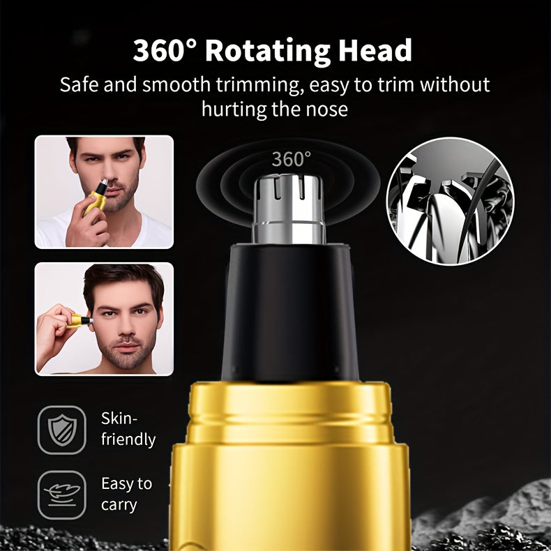 WEEME 4pcs Men'S Golden Electric Hairdresser Set, Household Beard Building Kit. Electric Hair Clipper + Electric Shaver + Electric Nose Hair Trimmer + Fine Trimmer. Used for Home, Car and Travel. Gifts for Fathers, Husbands,