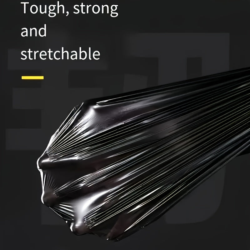 5 rolls of 100 black portable trash bags - suitable for offices, kitchens, living rooms, bathrooms, outdoors and other multi-purposes