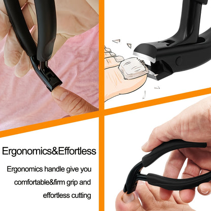 Corta-unhas profissional para unhas encravadas e unhas grossas de idosos - Corta-unhas resistente para podologistas, com cabo de fácil manuseamento, em aço inoxidável e lâminas curvas e afiadas.