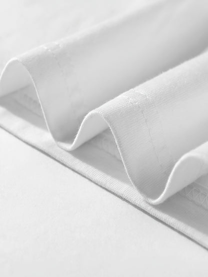 T-shirt infantil de cor sólida, blusa casual de manga curta, t-shirt infantil para o verão.