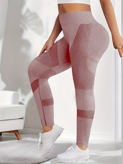 3 Packs Plus Size Simple Skinny Leggings, Casual High Waist Stretchy Leggings For Spring &amp; Summer, Women's Plus Size Clothing