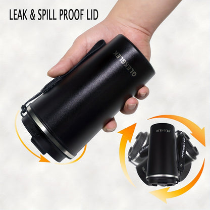 Glekglek 510ml Insulated Travel Mug with Paw Print &amp; Heart Design - Double Wall, Dent Prevention, Dishwasher Safe, Portable Coffee Mug for Valentine's Day, Thanksgiving, Christmas, Father's Day, Teacher's Day, Festive Drinks