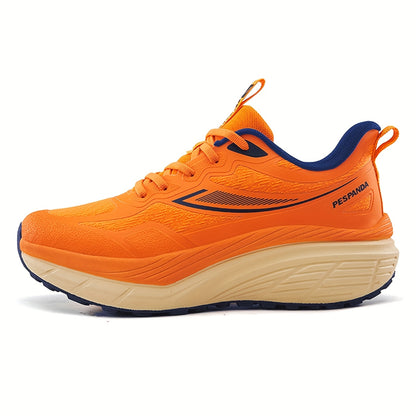 Bright Orange Unisex Running Shoes - Lightweight, All-Season Athletic Sneakers with Stability Support for Outdoor Sports, Gym, and Marathon Events, Marathon Footwear | Modern Running Shoes | Cushioned EVA Sole