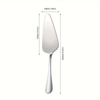 1pc Stainless Steel Cake Shovel, Cake Cream Serrated Edge Baking Tool, Kitchen Gadgets