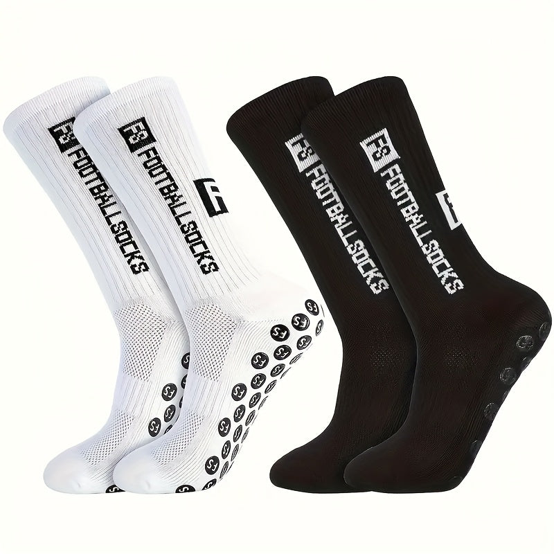 2/6/10/20 Pairs Men'S Thickened Moisture-Wicking Breathable Soccer &amp; Basketball Training Socks - Non-Slip Grip, Cushioned Arch &amp; Heel Support, Sweat-Resistant, Soft Elastic Athletic Socks For Outdoor Sports, Gym, Football Mat