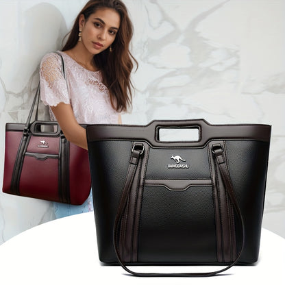 2025 New Women'S Shoulder Tote Bag, Stylish Large Capacity Underarm Bag, Casual Handbag, Soft Shoulder Bag, Women'S Commuter Bag, Made of High-Quality Synthetic, a Bag for Documents, Elegantly Simple Design, Zipper Closure, S