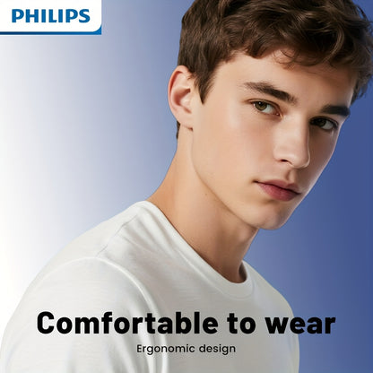 For Philips Wireless Earbuds with Touch Control, Open-Back Design, High-Definition Sound, and Noise Cancellation for Calls - Plastic Earphones with Condenser Mic, TWS Sports Headphones for Cellphones TAT3469, USB-C Charging,