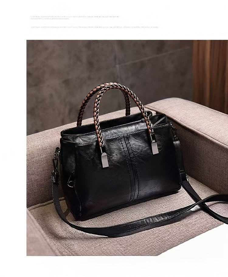 Big Bag 2025 Four Seasons Versatile Handbag Fashion Office Bag Texture Soft Boston Single Shoulder Crossover Large Capacity Women's Bag
