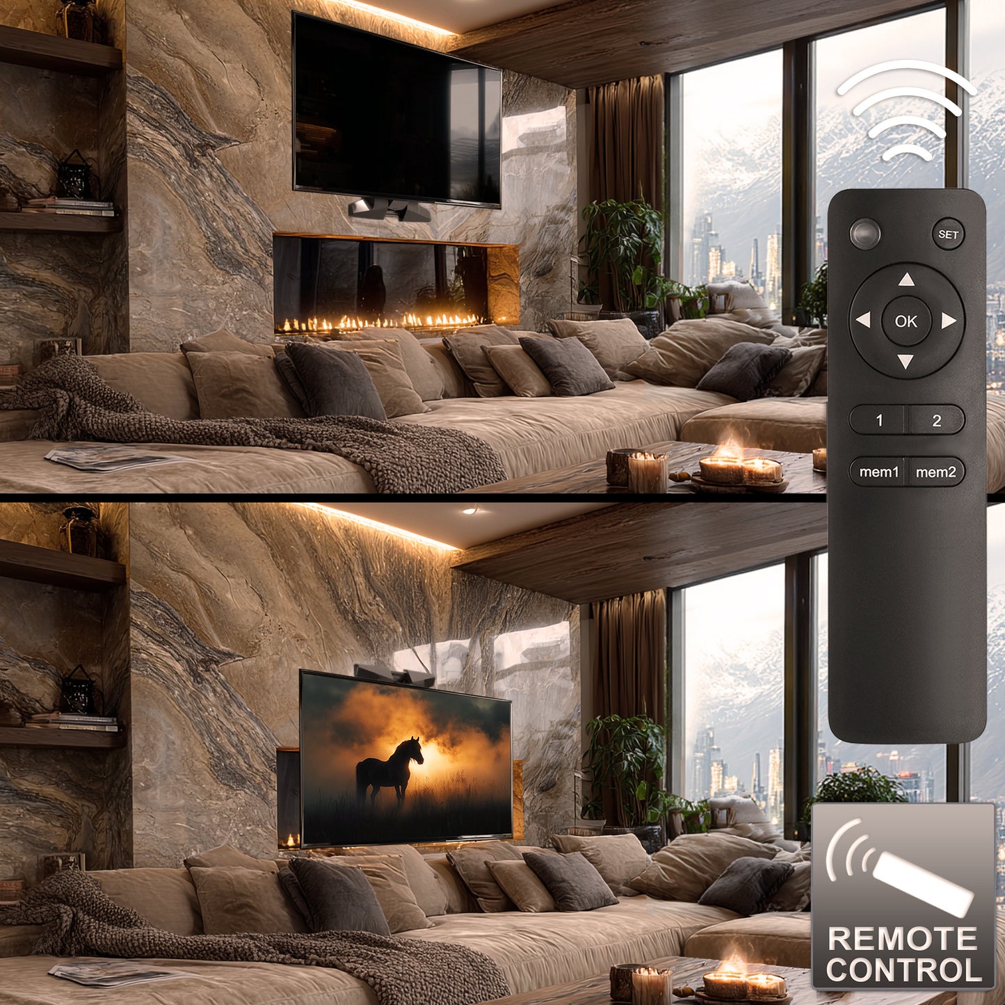 Electric Fireplace TV Mount, 37-70 inches, Maclean MC-891