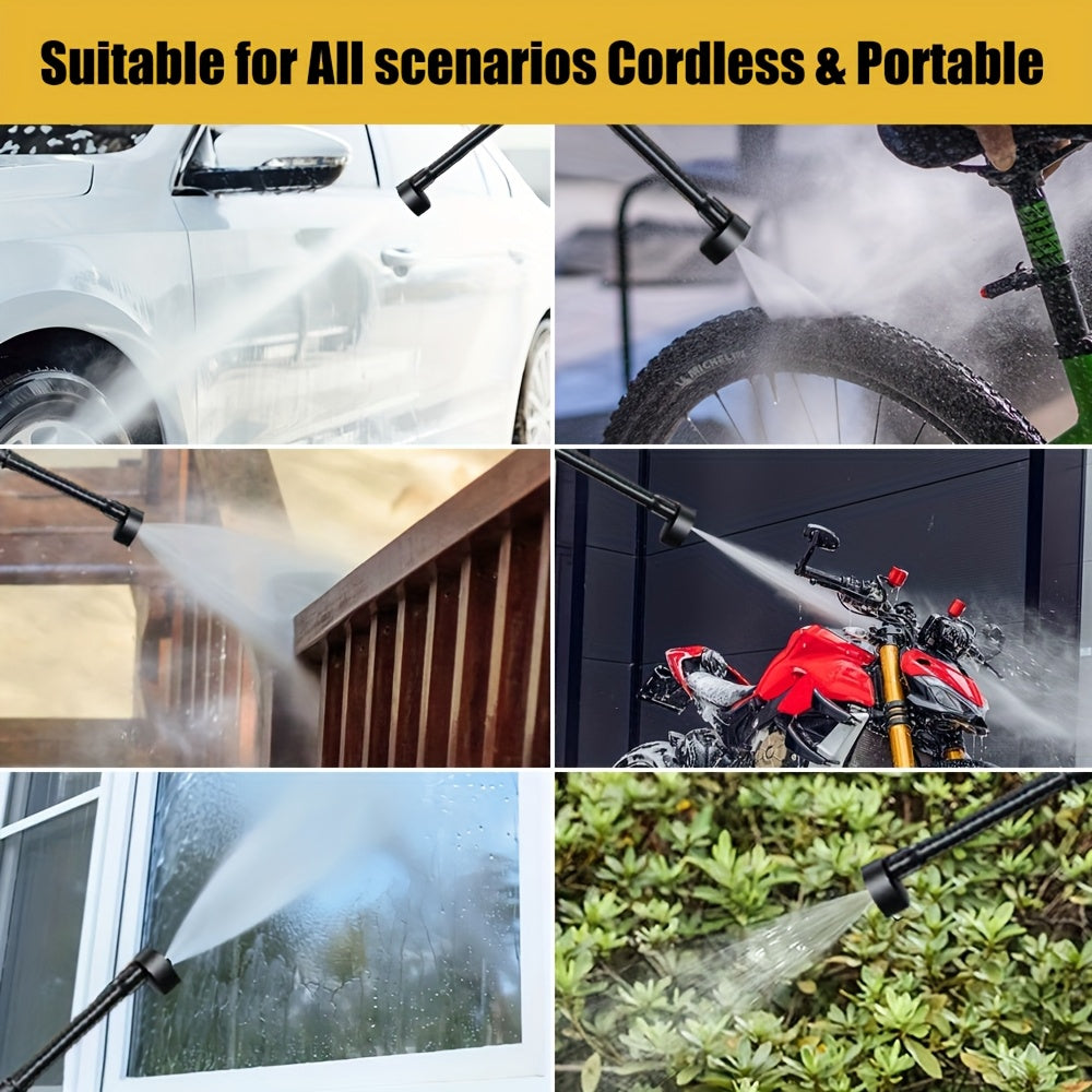 Heavy-duty cordless pressure washer 3000W 200Bar - Brushless motor, portable with carrying case, compatible with Makita 18V lithium batteries, for garden, patio, car, machine cleaning - Professional and home use, Sleek Tool.