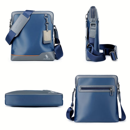 Men'S Crossbody Bag with Tablet Compartment - Messenger Bag, Passport Holder & Adjustable Strap - Sleek Royal Blue - Durable Everyday Carry for Travel, Gym, Commute - Perfect Gift for Men (Halloween, Christmas) - Compatible w