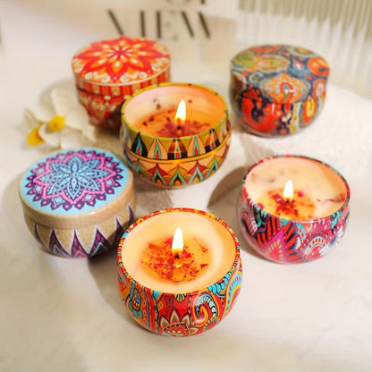 4pcs of fragrant candle set (4 kinds of fragrance types: jasmine, sandalwood, Small Canglan, Rose) cans are random. Candles, Bathing, Yoga, and Holiday Gifts, Mother's Day Gift