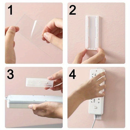 11-Piece Set of Adhesive Socket Supports and Cable Organizers - Home Decor