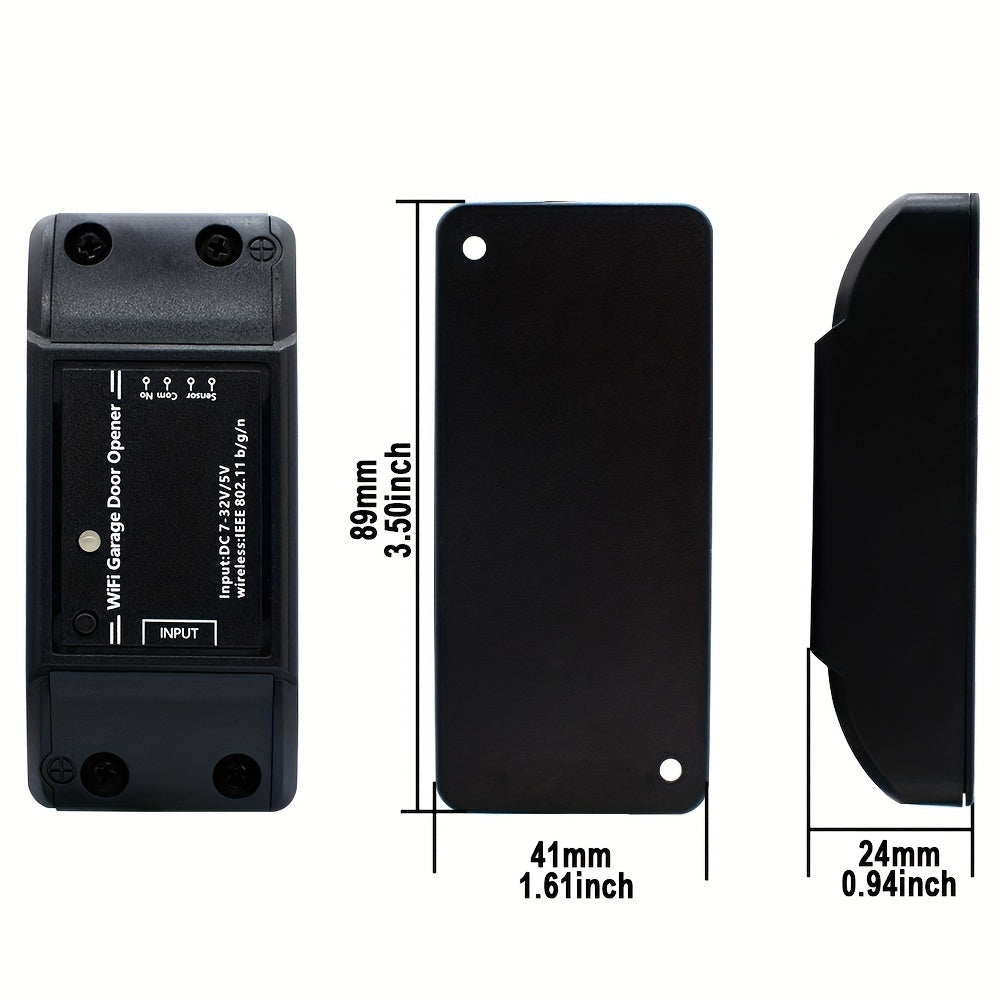 MIXIYOU Smart Garage Door Opener Controller with Sensor - WiFi & RF433MHz Receiver, Alexa & Home Compatible, App-Controlled Door Opener with Motion Sensor, Voice Command, Smart Home Automation, Compatible with  Alexa, Assista