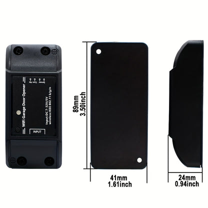 MIXIYOU Smart Garage Door Opener Controller with Sensor - WiFi & RF433MHz Receiver, Alexa & Home Compatible, App-Controlled Door Opener with Motion Sensor, Voice Command, Smart Home Automation, Compatible with  Alexa, Assista