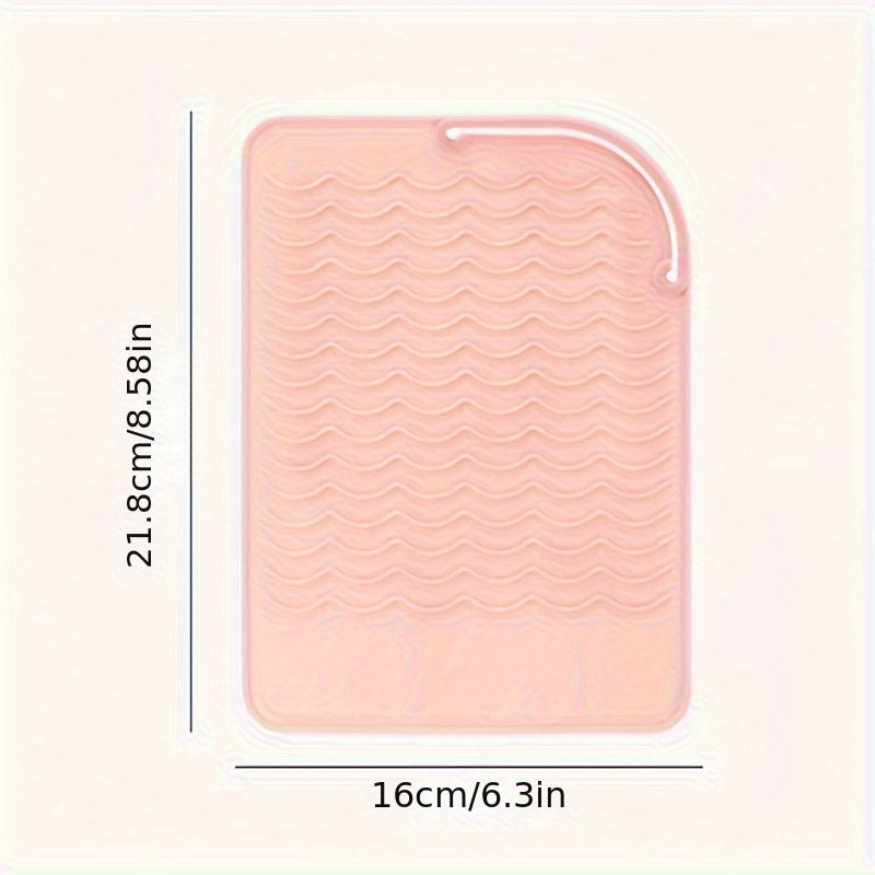 Almofada isolante profissional em silicone, antiderrapante, para ferramentas de modelação de cabelo quentes, acessório prático e portátil para arrumação.