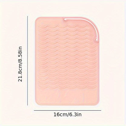 Almofada isolante profissional em silicone, antiderrapante, para ferramentas de modelação de cabelo quentes, acessório prático e portátil para arrumação.