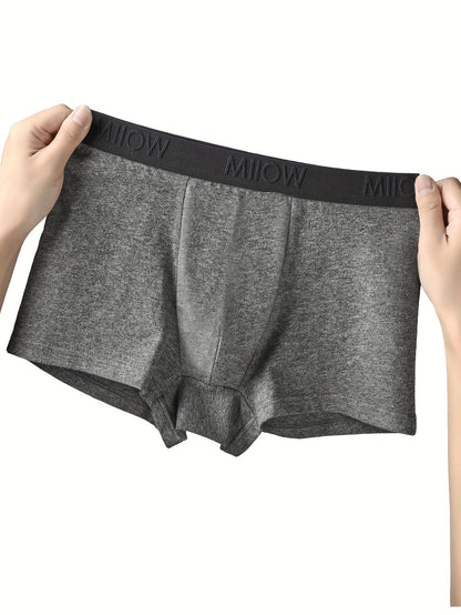 4pcs Dark Grey and Light Grey Men's Underwear