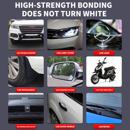 Car Bumper Glue - Plastic Special Adhesive, Strong Universal Welding Agent for Repairing Plastic Parts, Rearview Mirror Base, and Cracked Shell Bonding Agent