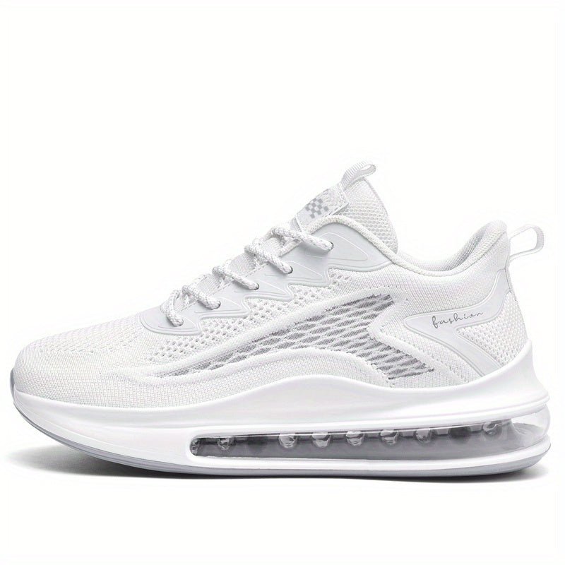 2023 New Men's Running Shoes - Shock-Absorbing Breathable Fabric &amp; PU Cushioning, All-Season Athletic Sneakers with Sport Control Technology, Black Lace-Up Design for Gym, Jogging &amp; Casual Wear