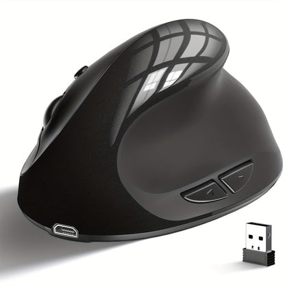 Rato Ergonómico Vertical Sem Fios Recarregável