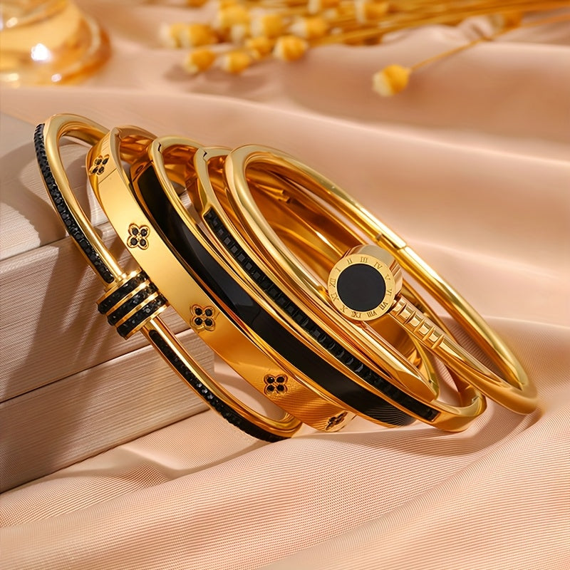 Bijuteria em aço inoxidável, impermeável e hipoalergénica, adequada para homens e mulheres, ideal para festas e uso diário.