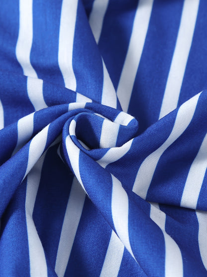 5pcs Solid Color & Striped Round Neck T-shirt Tees Tops Casual Soft Comfortable, Boys And Girls Summer Clothes