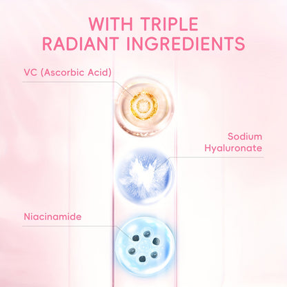 Kit de cuidados de pele LAIKOU Sakura com 3 peças - Kit de viagem com sérum, creme facial e creme de olhos (17ml, 30g - Niacinamida e Vitamina C, Ácido Hialurónico, Todos os tipos de pele, Unissexo, Essenciais de beleza | Estética Rosa | Kit compacto