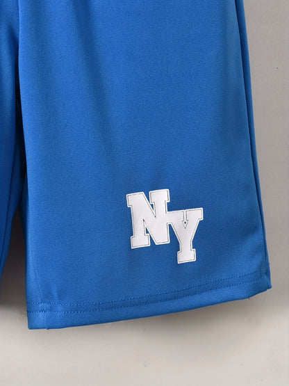 Cool Short-Sleeve T-Shirt with Letter Print And Shorts Set for Boys, for Outdoor