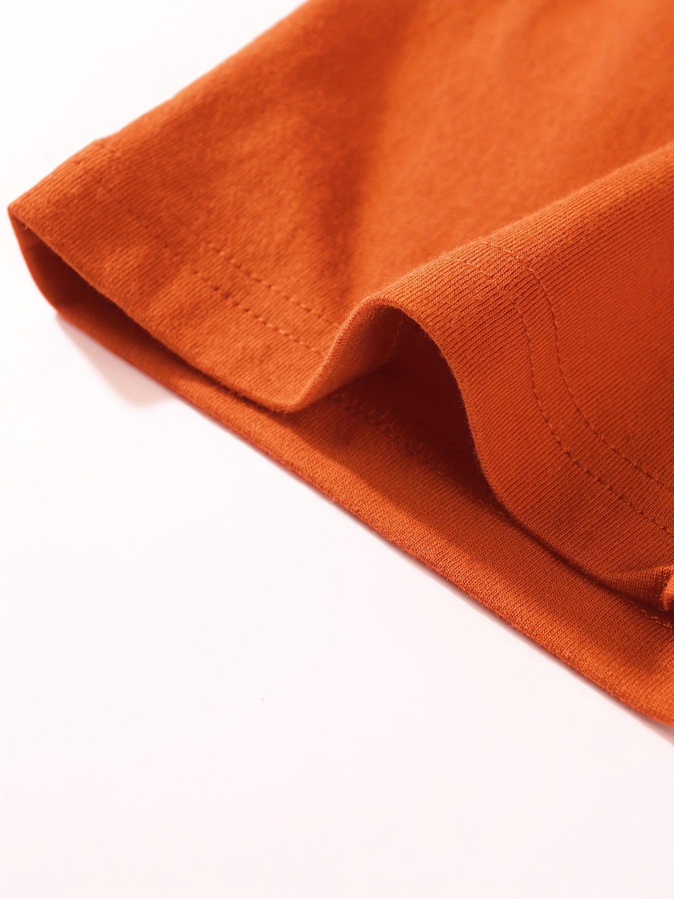 T-shirt infantil de cor sólida, blusa casual de manga curta, t-shirt infantil para o verão.