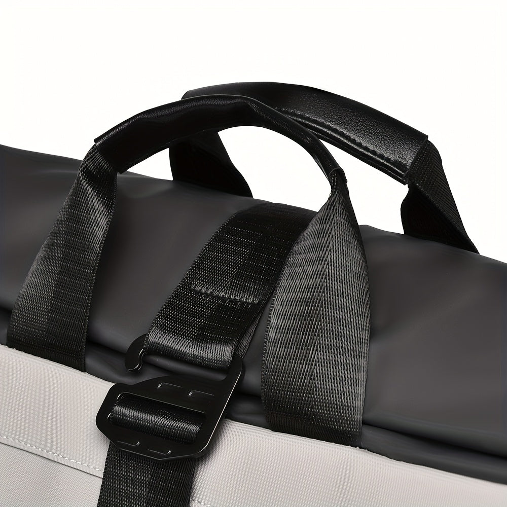 Men's Large Capacity Expandable Laptop Backpack - Heavy-Duty 39.62 cm Computer Bag with 15-Inch Compartment, Padded Shoulder Straps & High Quality Design for, College,, Travel - Durable Black/Grey Commuter Backpack for s, Bac