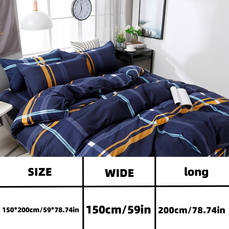 4pcs New Comfortable Breathable Four-Piece Bedding Set (2 Pillowcases, One Quilt Cover, One Bed Sheet) True Love Forever