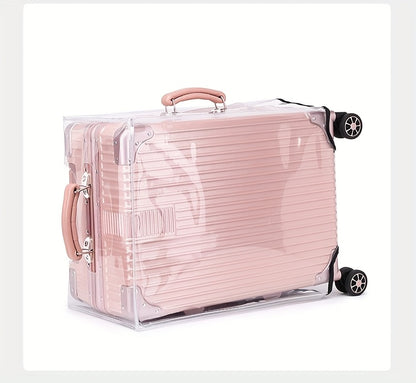 3pcs Luggage Protective Covers, Check-in Shockproof Thick PVC Transparent Dustproof Covers for 50.8cm+60.96cm+71.12cm Suitcases, Waterproof &amp; Durable
