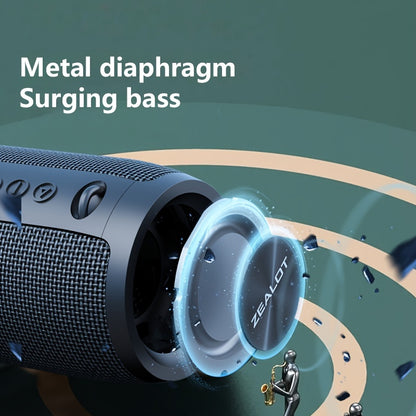 ZEALOT S51 Pro Wireless Speakers, Outdoor Portable Subwoofer Speaker, Wireless Speaker, Dual Pairing, Booming Bass, Charging Cable And Aux Cable, Connect with Mobile Phone/Tablet/TV, for Home, Car, Outdoor, Camping