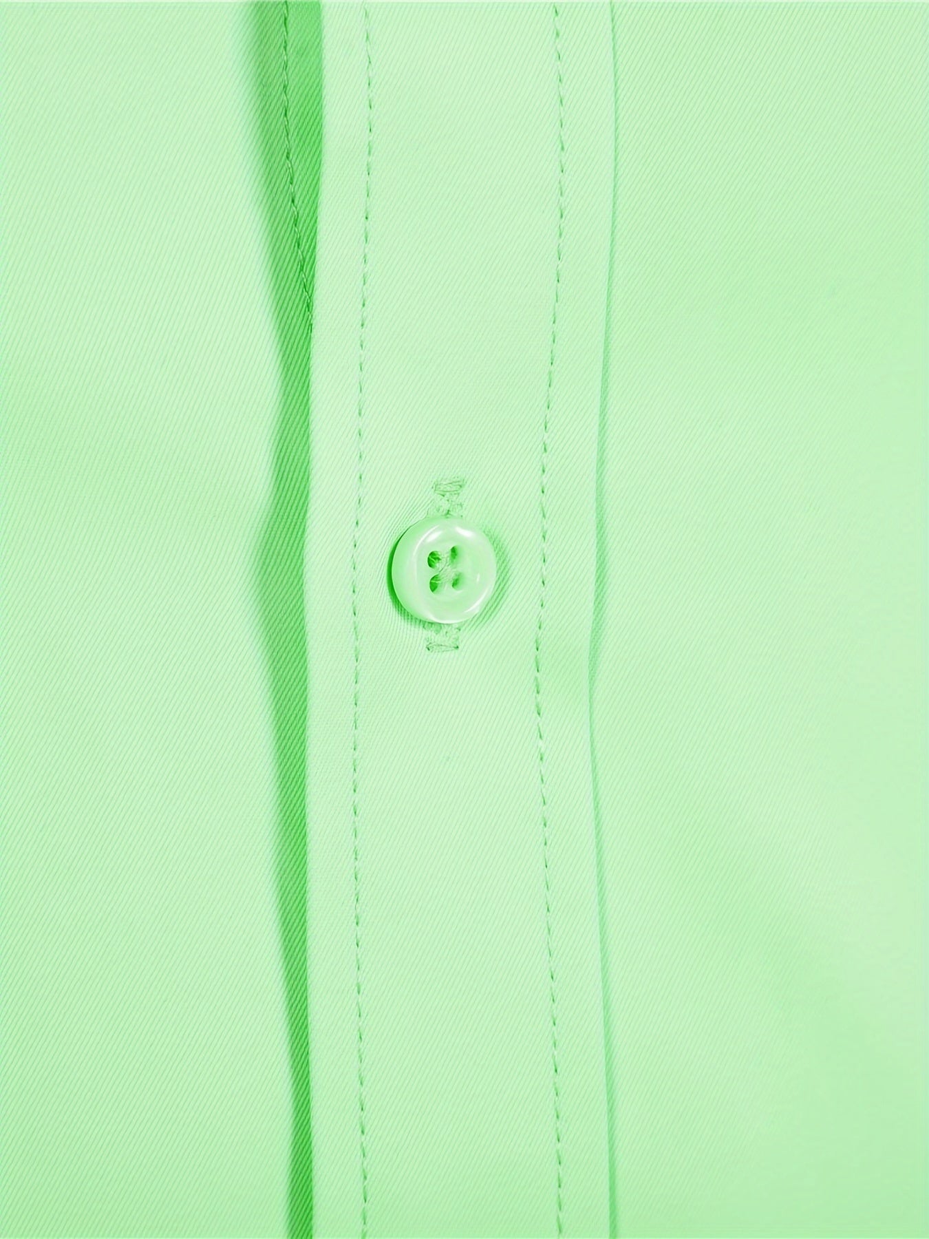 Camisola de homem de manga comprida com corte slim - 55% algodão, 40% poliéster, 5% elastano, cor lisa, para todas as estações, tecido plano, fecho com botões, gola de lapela, ideal para o fim de semana, 125 g/m²