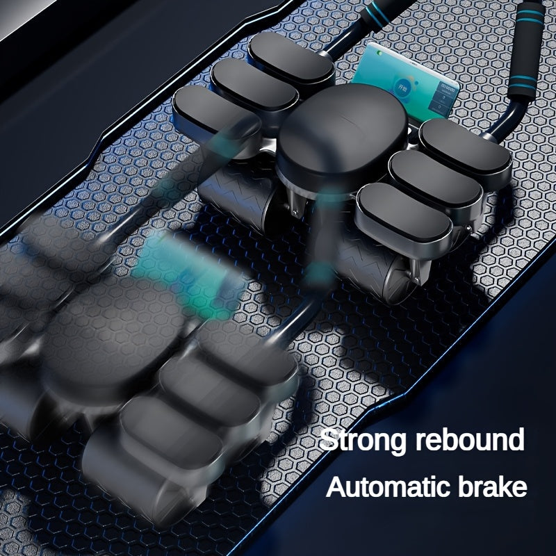 A Silent Rebound Abdominal Wheel with Four Wheels, Perfect for Home Workouts And Abdominal Compression, Ideal for Core Training, Made of ABS Material, a Great Gift for Christmas And New Year.