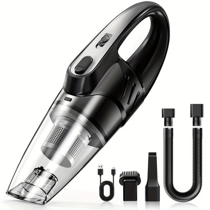 6000PA Car Vacuum Cleaner, Super Suction Power Handheld Vacuum with 2000mAh Battery, Low Noise, Includes 5 Accessories – Ideal for Car Interior Cleaning, Pet Hair Removal & Home Use, Women’s Auto Accessory Gift