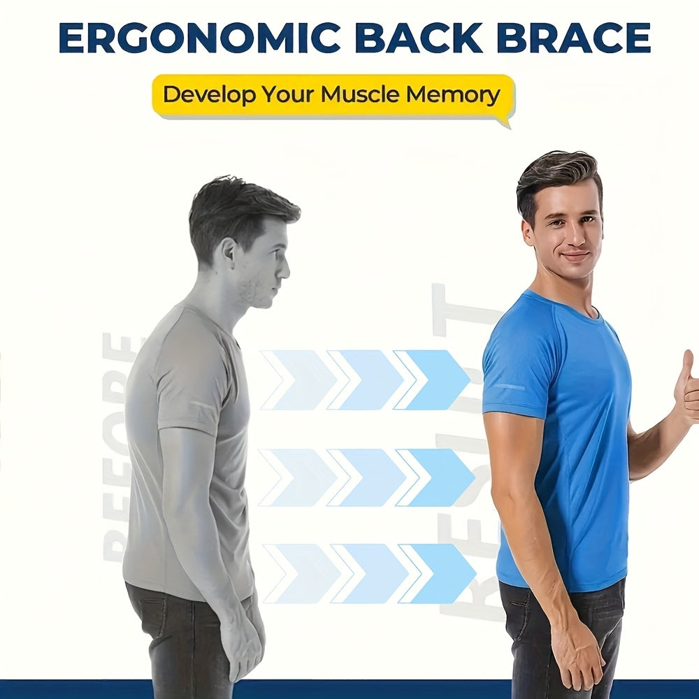 Posture corrector, unisex adjustable posture trainer with breathable mesh, lightweight and comfortable, suitable for gym and daily use, fitness accessory