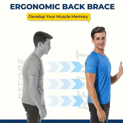 Posture corrector, unisex adjustable posture trainer with breathable mesh, lightweight and comfortable, suitable for gym and daily use, fitness accessory