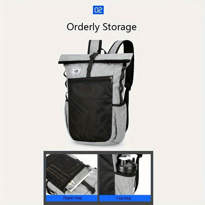 1pc Portable Multi-functional Sports Backpack, Foldable Lightweight Storage Bag for Men Women Outdoor Camping Hiking Travel Riding