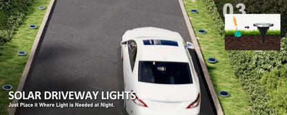 4/8/12/16pcs Solar Buried Light, IP65 Outdoor Landscape Lights, Solar Disc Lights, Garden Pathway Lighting, Solar Floor Lamps, 8pcs LED Solar Ground Lights for Roads, Courtyards, Walkways, Patios, Lawns