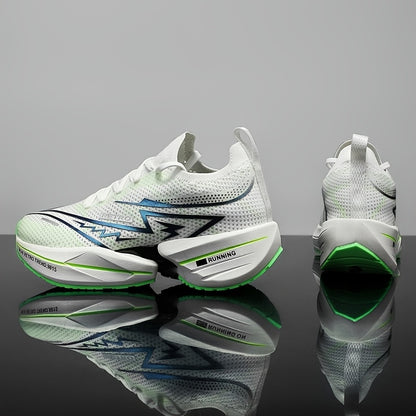 Ténis Slip-On para Homem - Calçado de Corrida Respirável com Estampado Geométrico e de Letras para Ginásio e Uso Casual