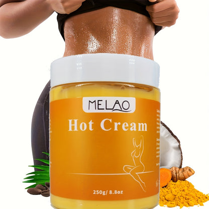 MELAO Hot Cream, Skin Firming & Moisturizing Body Massage Cream, Alcohol-Free, Glycerin-Enriched, Vitamin E, Fresh Scent, Suitable for All Skin Types