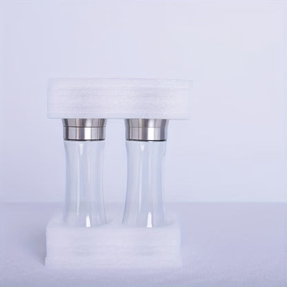 2pcs Premium Stainless Steel Salt and Pepper Grinder Set - Adjustable Ceramic - High Glass Salt and Pepper Mill - This elegant yet practical grinder set enhances your cooking experience, adding flavor to your kitchen