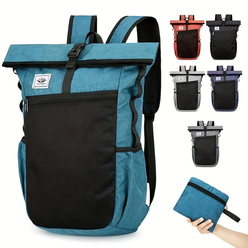 1pc Portable Multi-functional Sports Backpack, Foldable Lightweight Storage Bag for Men Women Outdoor Camping Hiking Travel Riding