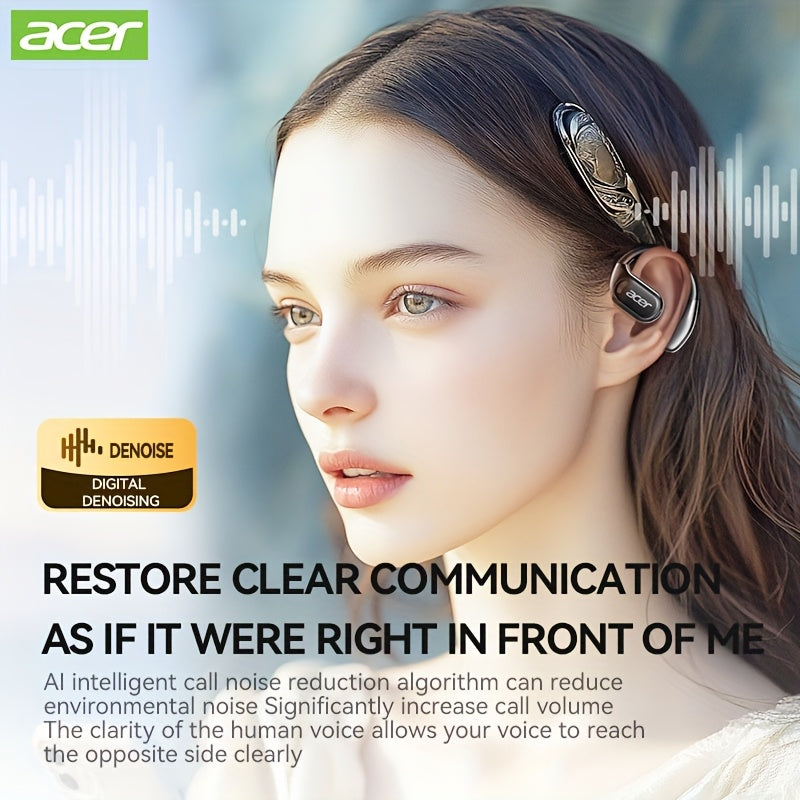 Acer OHR510 Pure Bass Sound Wireless Wireless Earbuds - New Model Over-Ear Design, Long Battery Life, High-Quality Sound for Sports