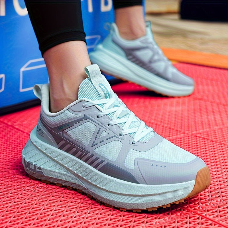 Fashionable athletic shoes for men and women - Lightweight casual running shoes, all-season comfort, round toe lace-up sneakers, breathable woven fabric, EVA sole, universal fit.