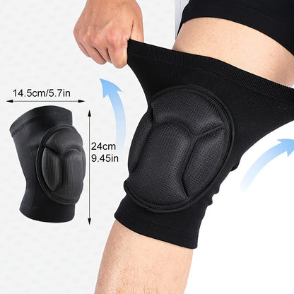 2pcs Heavy-Duty Knee Braces with Thick Cushioning - Adjustable Compression Fit (Black/Tea) for Men and Women, Joint, Post-Surgery, &amp; Knee Stabilizers